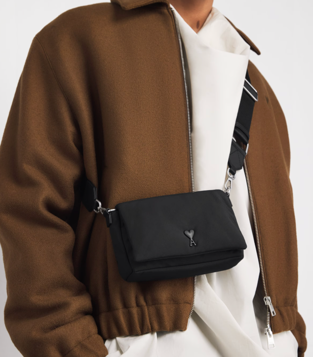 AMI PARIS Adc Nylon Lunch Box Bag